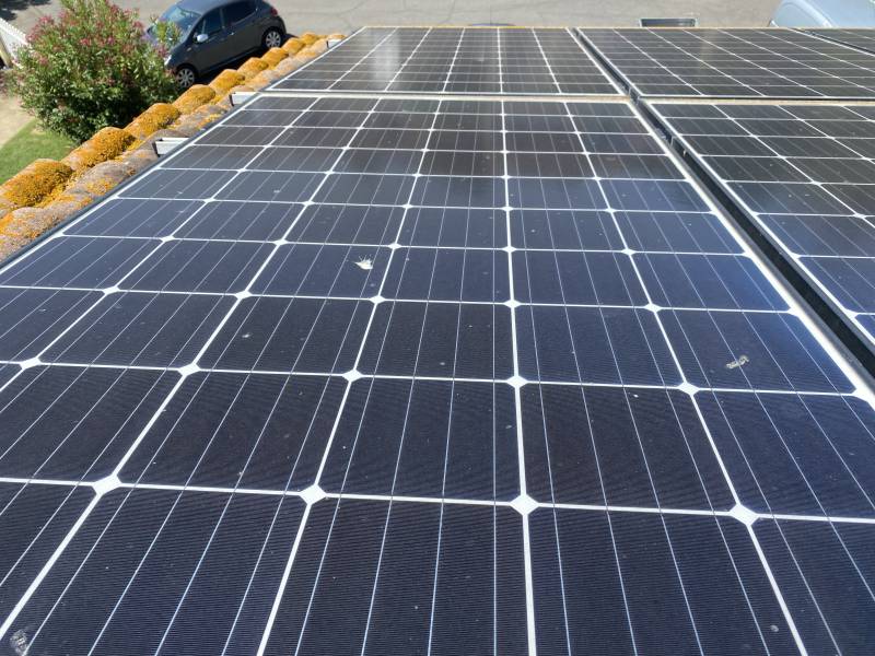 nettoyage panneaux photovoltaiques amélioration production lieuran les béziers hérault gard